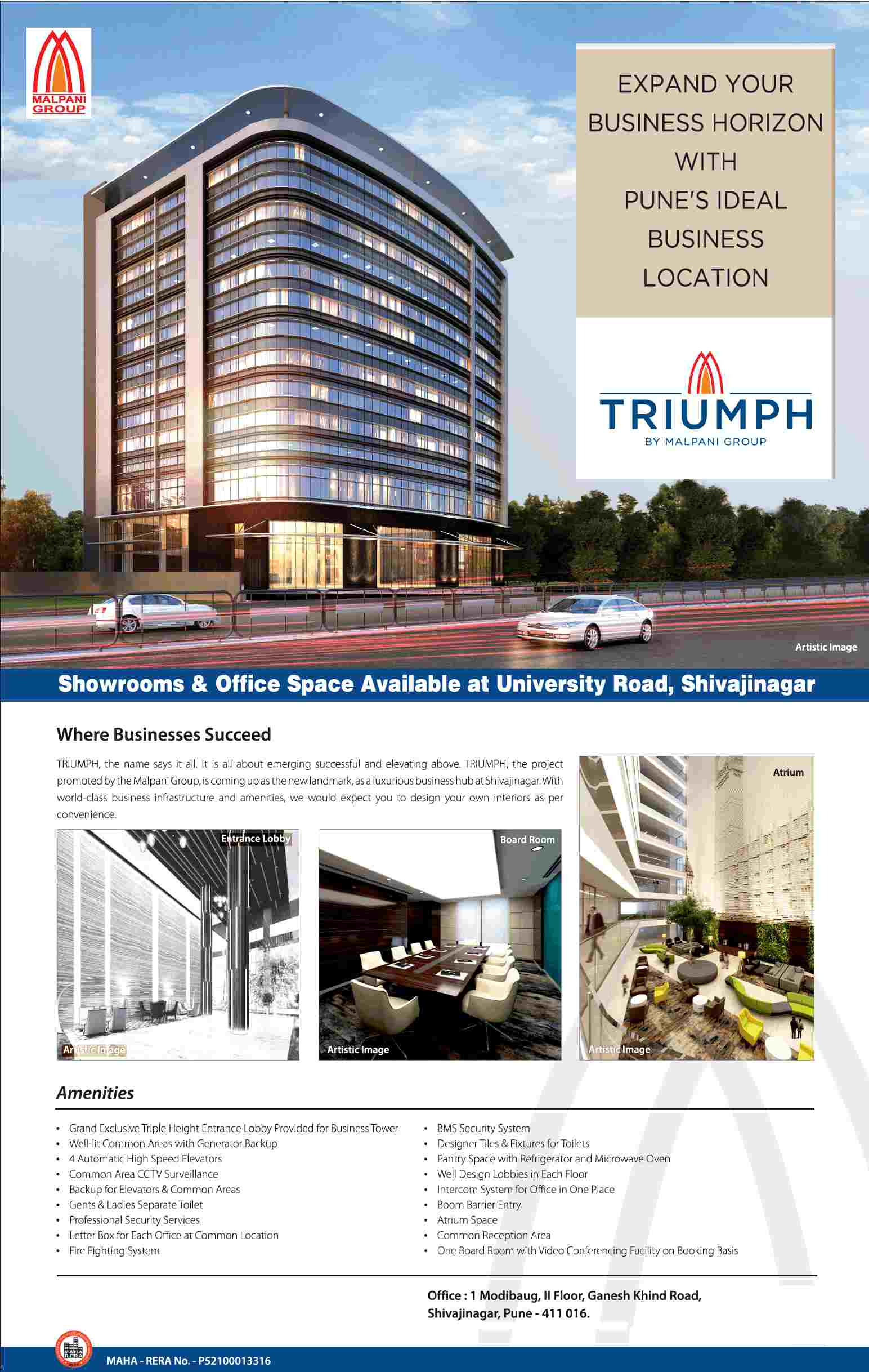 Expand your business horizon with Malpani Triumph in Pune Update